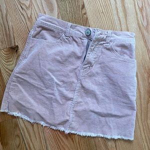 Pink Corduroy Skirt